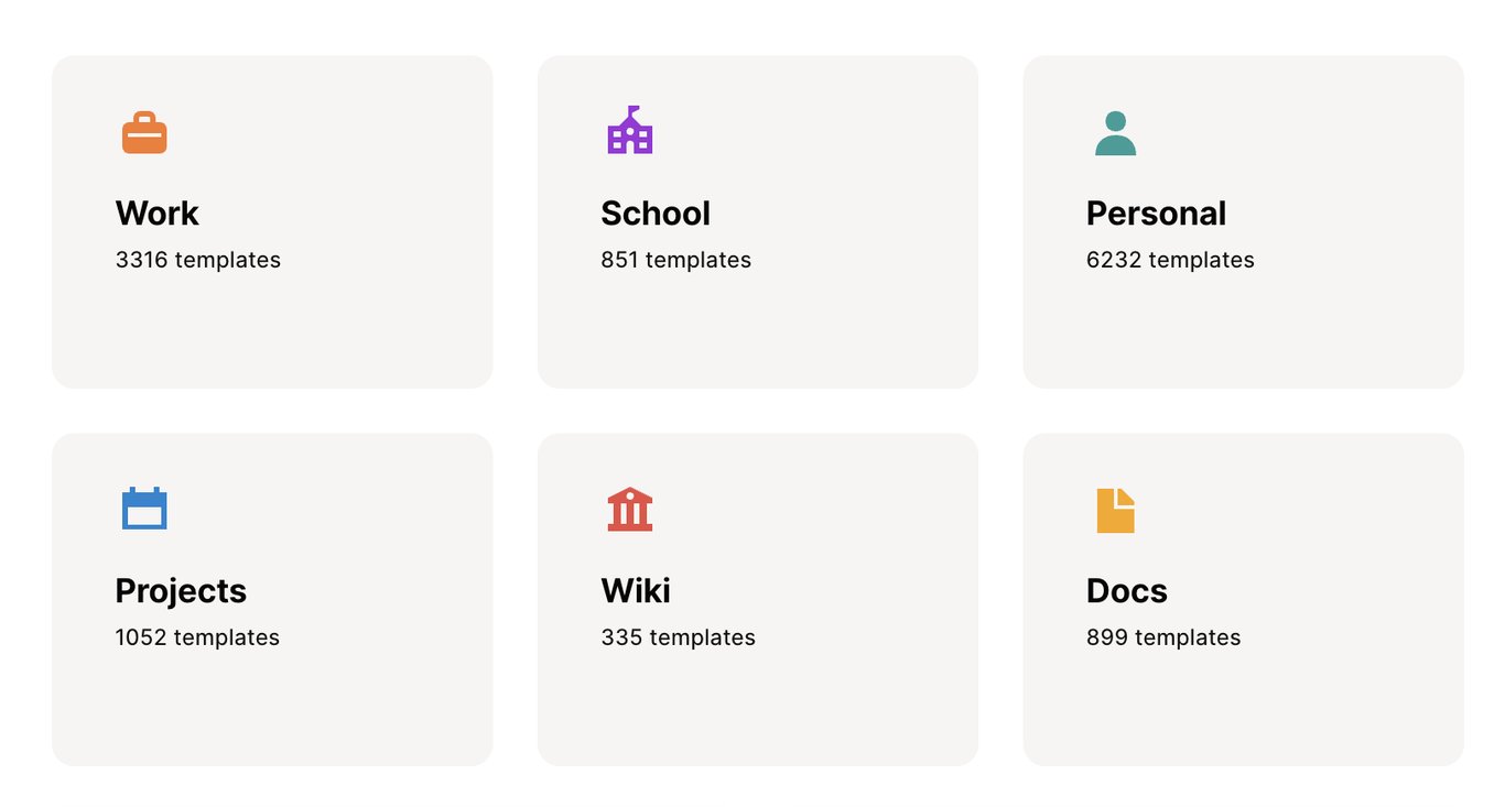 Notion Template Gallery